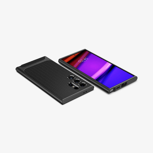 ACS07304 - Galaxy S24 Ultra Case Neo Hybrid in Black showing the back